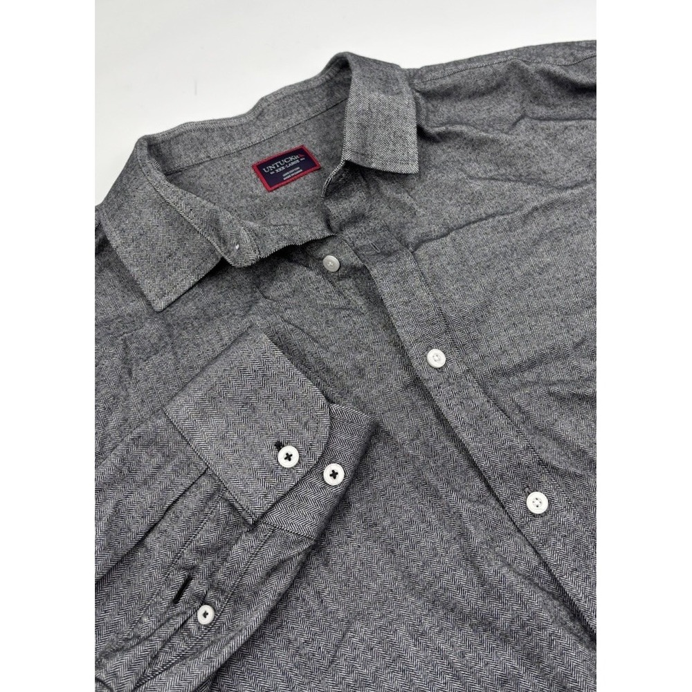 UNTUCKit‎ Men's 3XL Librando Cotton Gray Long Sleeve Dress Shirt